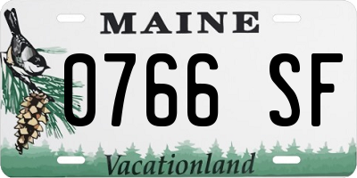 ME license plate 0766SF