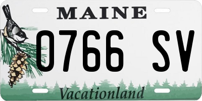 ME license plate 0766SV