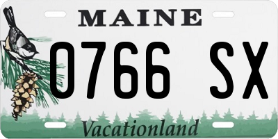 ME license plate 0766SX