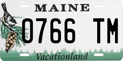 ME license plate 0766TM