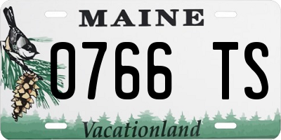 ME license plate 0766TS