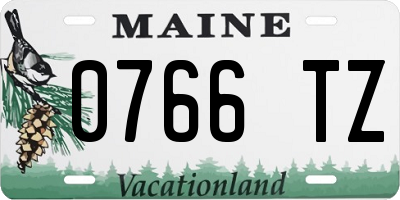 ME license plate 0766TZ