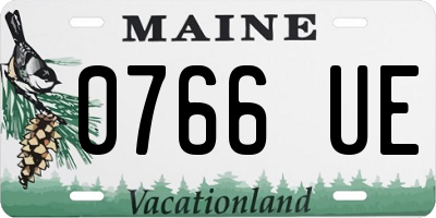 ME license plate 0766UE