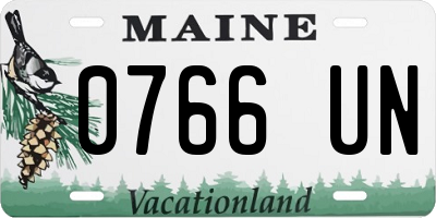 ME license plate 0766UN