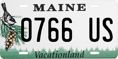 ME license plate 0766US