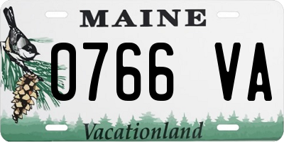 ME license plate 0766VA