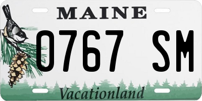 ME license plate 0767SM
