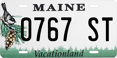 ME license plate 0767ST