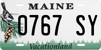 ME license plate 0767SY