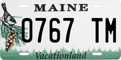 ME license plate 0767TM