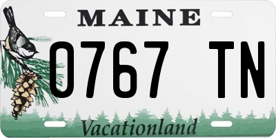 ME license plate 0767TN