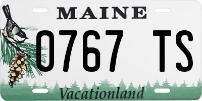 ME license plate 0767TS