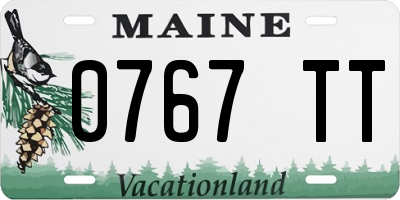 ME license plate 0767TT