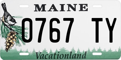 ME license plate 0767TY