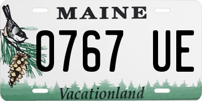 ME license plate 0767UE