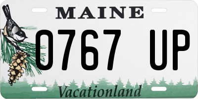 ME license plate 0767UP