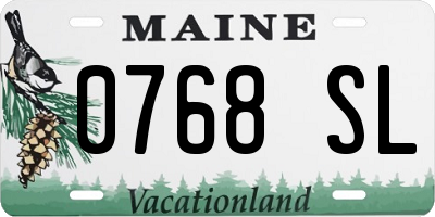 ME license plate 0768SL