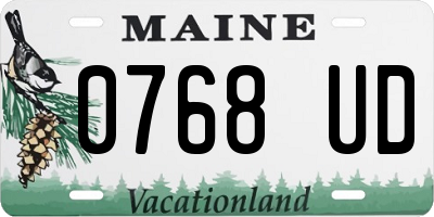 ME license plate 0768UD