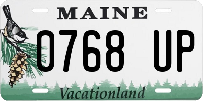 ME license plate 0768UP