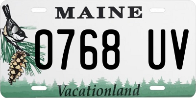 ME license plate 0768UV