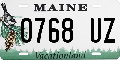 ME license plate 0768UZ