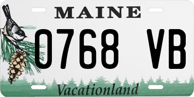 ME license plate 0768VB