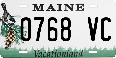 ME license plate 0768VC