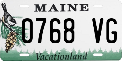 ME license plate 0768VG