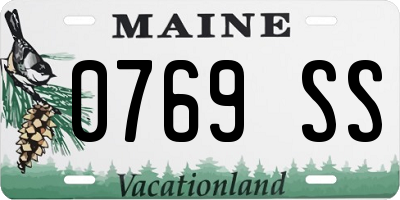 ME license plate 0769SS