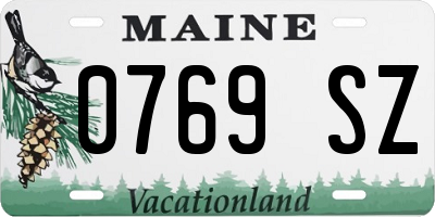 ME license plate 0769SZ