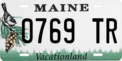 ME license plate 0769TR