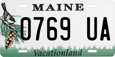 ME license plate 0769UA