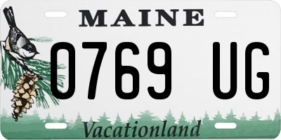 ME license plate 0769UG