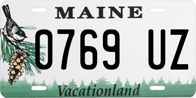 ME license plate 0769UZ