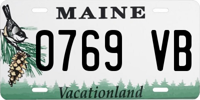 ME license plate 0769VB
