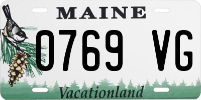 ME license plate 0769VG