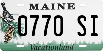 ME license plate 0770SI