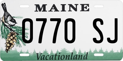 ME license plate 0770SJ