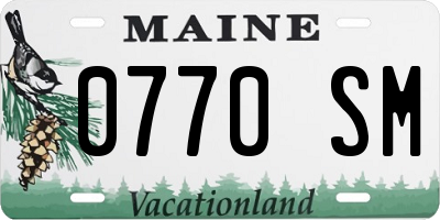 ME license plate 0770SM