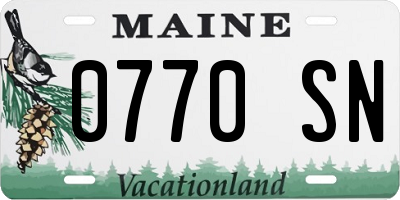 ME license plate 0770SN