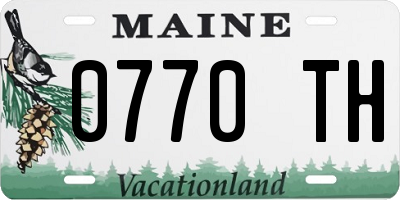 ME license plate 0770TH