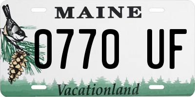 ME license plate 0770UF