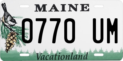 ME license plate 0770UM