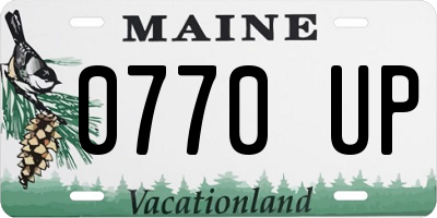 ME license plate 0770UP