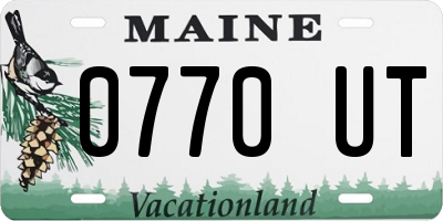 ME license plate 0770UT