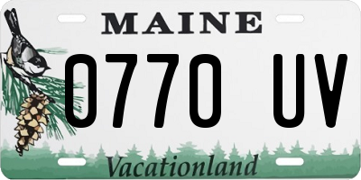 ME license plate 0770UV