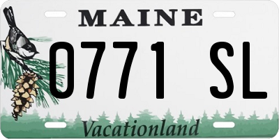 ME license plate 0771SL