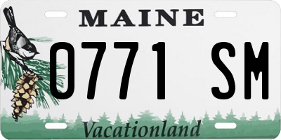 ME license plate 0771SM