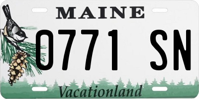 ME license plate 0771SN