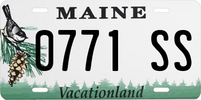 ME license plate 0771SS
